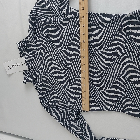 Lazofy bodysuit top womens zebra print Long sleeve M - Picture 3 of 7